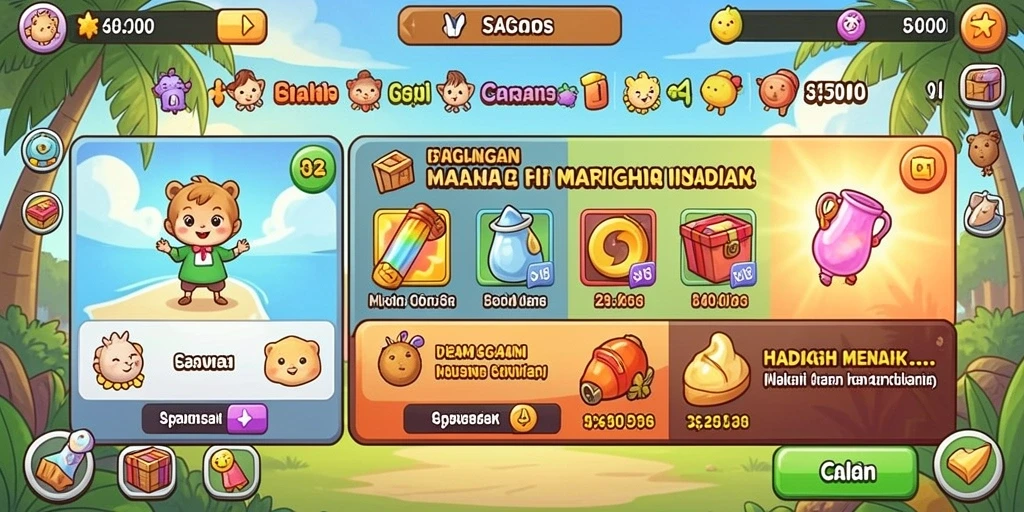 Berbagai tantangan menarik di setiap level.
