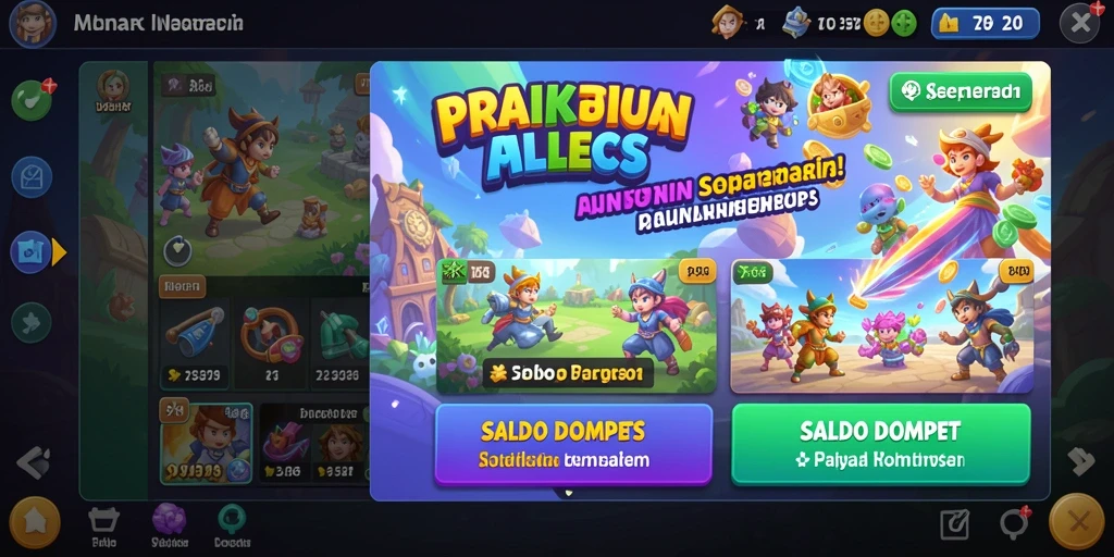 Karakter kustomisasi penuh warna dan menarik.